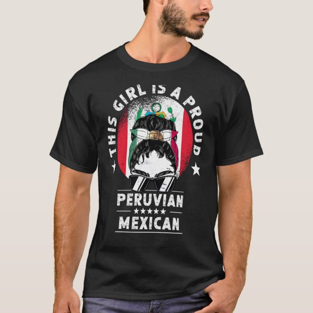 Camiseta Peru: Bandeira do México Cultiva Mulheres Meninas  (Frente)