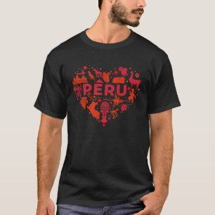 Camiseta Peru Coração Cultura Tradição Patrimônio  Peru Lha