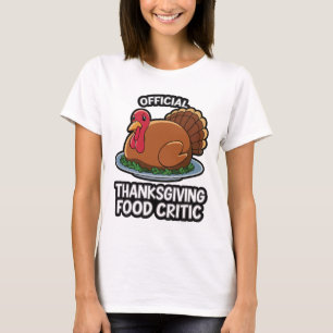 Camiseta Peru de Ação de Graças Crítico Oficial da Comida d