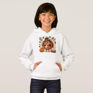 Camiseta Peru de Ação de Graças de desenho animado fofo e a