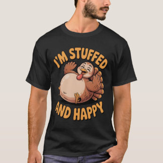 Camiseta Peru de Ação de Graças Engraçado – Estou Cheio e F