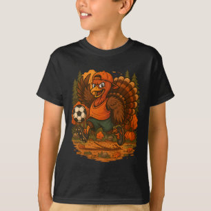 Camiseta Peru de Ação de Graças Engraçado Jogador de Futebo
