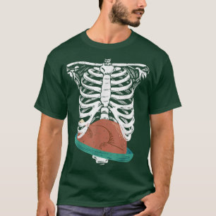 Camiseta Peru de ação de graças no esqueleto de ribagem Xra