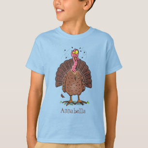 Camiseta Peru-de-fazenda engraçado e castanho com cartograf