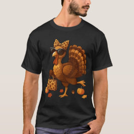 Camiseta Peru de Leopardo de Óculos de Sol Dia de Ação de G
