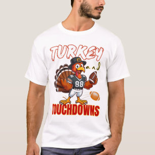 Camiseta Peru do Dia de Ação de Graças e Touchdowns Footll