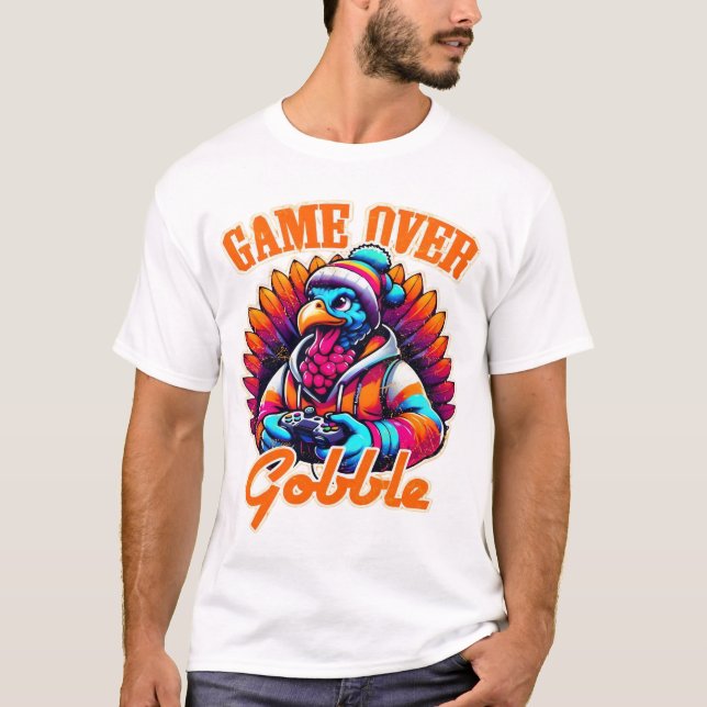 Camiseta Peru Estilizado com Capuz de Gamer com Laranja Dan (Frente)