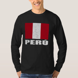 Camiseta Perú Flag Grunge Vintage Souvenir Peru