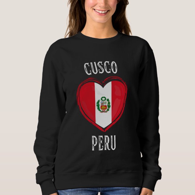Camiseta Peru Flag Heart Cusco (Frente)