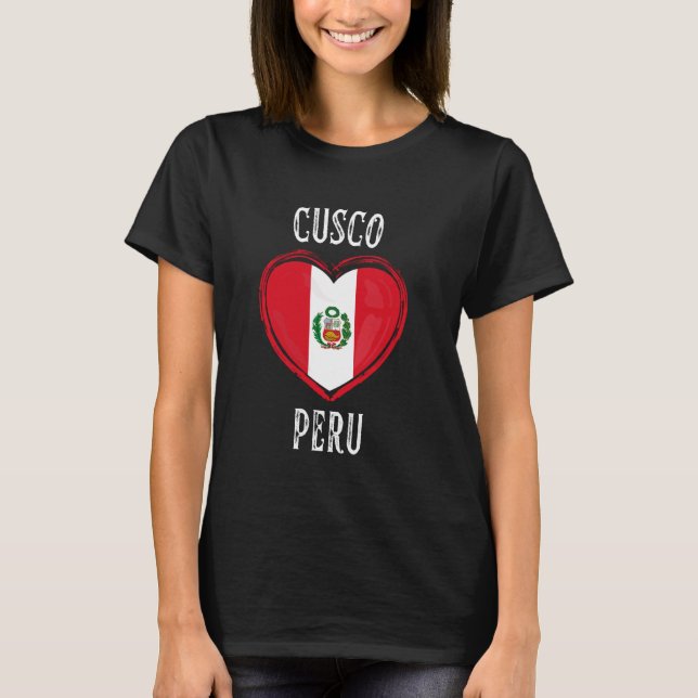 Camiseta Peru Flag Heart Cusco (Frente)