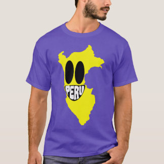 Camiseta Peru ganhando rosto feliz