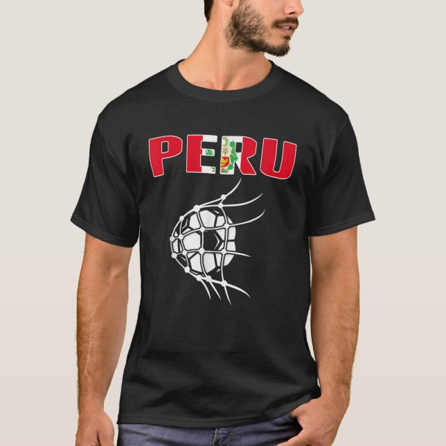 Camiseta Peru: Jogadores de futebol Jersey Bandeira do Peru (Frente)