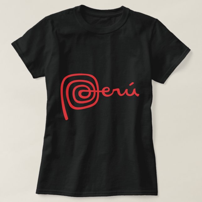 Camiseta Peru Logótipo Peru Cusco Nazca Lines Swea (Frente do Design)