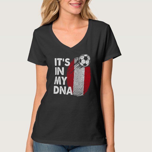 Camiseta Peru: Minha Equipe Peruana De Bandeiras Do Dna (Frente)