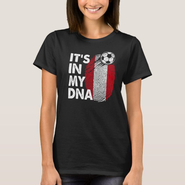 Camiseta Peru: Minha Equipe Peruana De Bandeiras Do Dna (Frente)
