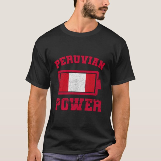 Camiseta Peru: Perãº Bandeira Peruana Orgulhosa Bat Peruano (Frente)