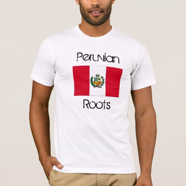 Camiseta peru, Peruvian, raizes (Frente)