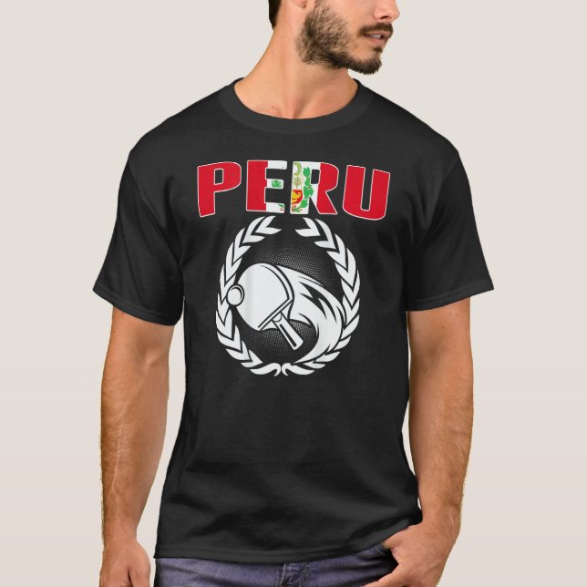 Camiseta Peru Ping Pong   Peruvian Table Tennis Team Suppor (Frente)