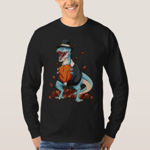 Camiseta Peru Rex Dinossauro de Peru Pilgrim Meninos Dia de