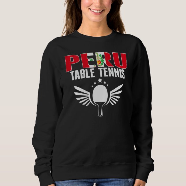 Camiseta Peru Table Tennis   Support Peruvian Ping Pong Tea (Frente)