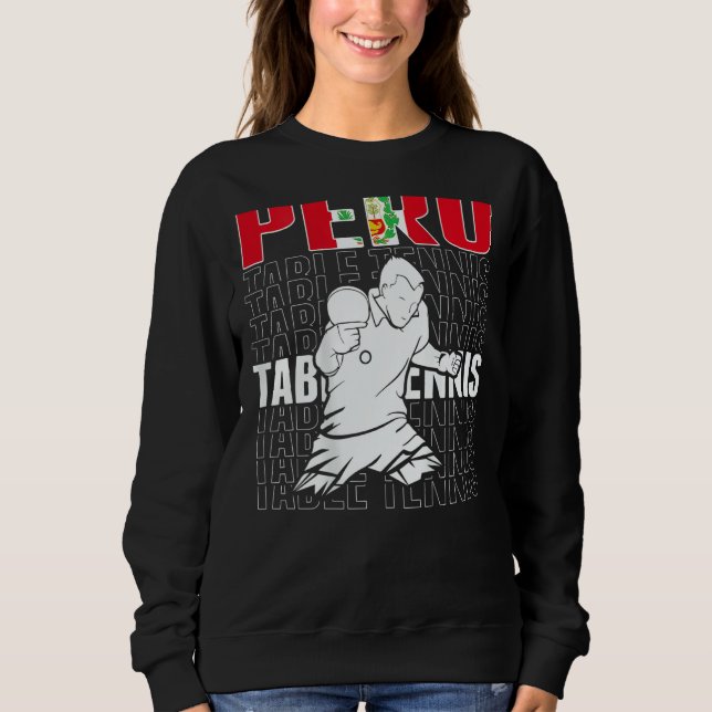 Camiseta Peru Table Tennis   Support Peruvian Ping Pong Tea (Frente)