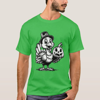 Camiseta Peru Turco Fofo Posando com Abóbora Colheita de Ou