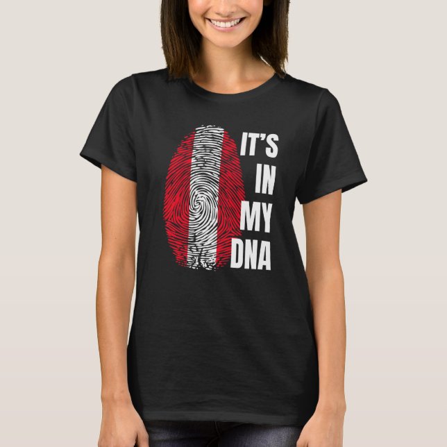 Camiseta Peruana Flag Dna Fingerprint Peru (Frente)