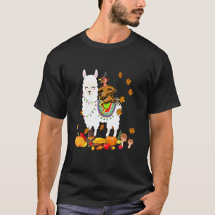 Camiseta Peruano de Ação de Graças Peruano de Llama de Abób