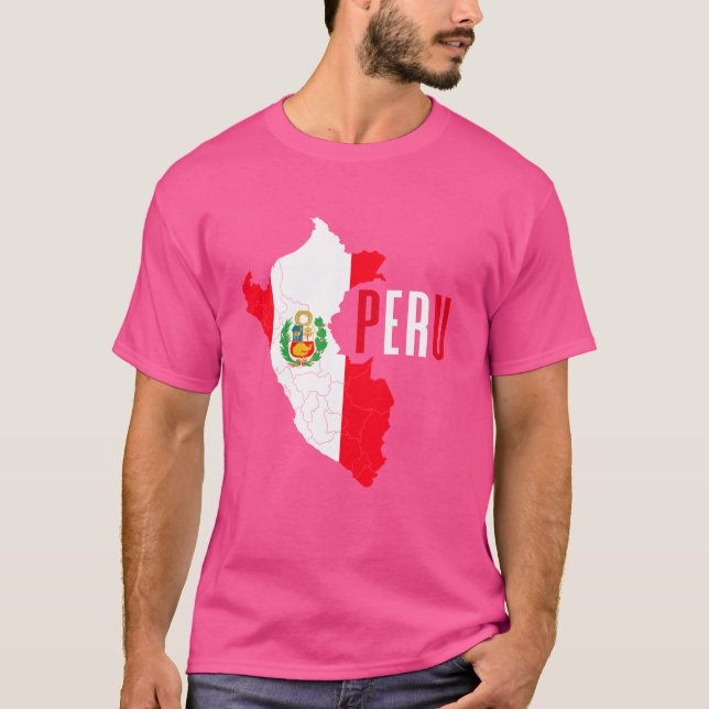 Camiseta Peruano - Pavilhão do Mapa do Peru (Frente)