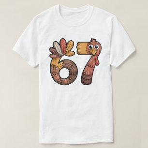 Camiseta Peruca 6 7 Turquia, Meme de Ação de Graças