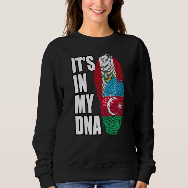 Camiseta Peruvian And Azerbaijani Mix DNA Flag Heritage (Frente)