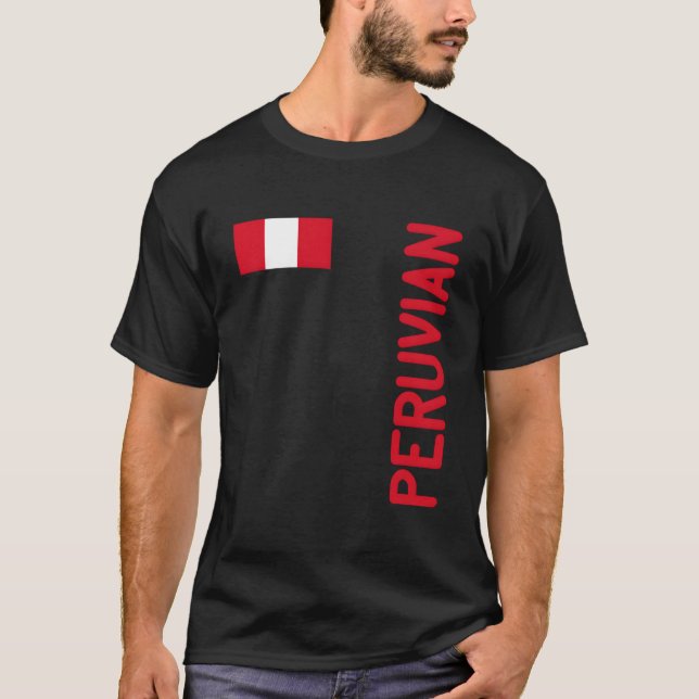 Camiseta Peruvian Flag And Peru Roots (Frente)
