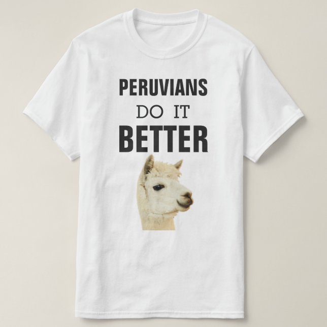 Camiseta Peruvians melhora com alpaca (Frente do Design)