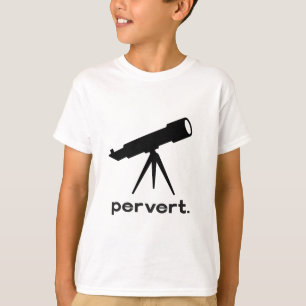 Camiseta Pervertido com Telescópio Paródia Divertida Humor