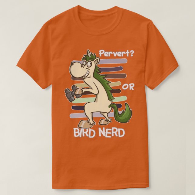 Camiseta Pervertido Ou Nerd De Pássaros (Frente do Design)