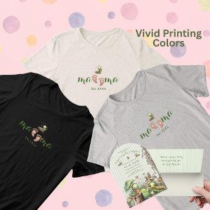 Camiseta Pés de Bebê de Pele Morena Fofos Coração Mamãe e L