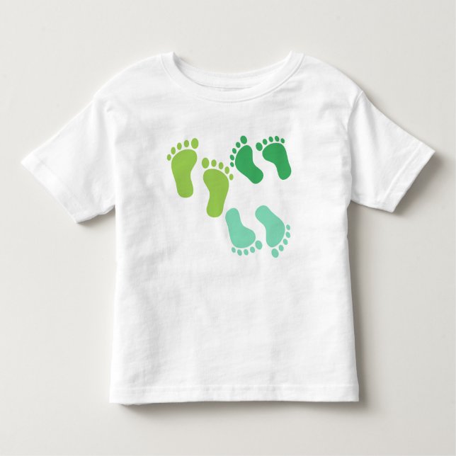 CAMISETA PÉS DE BEBÊ VERDE (Frente)