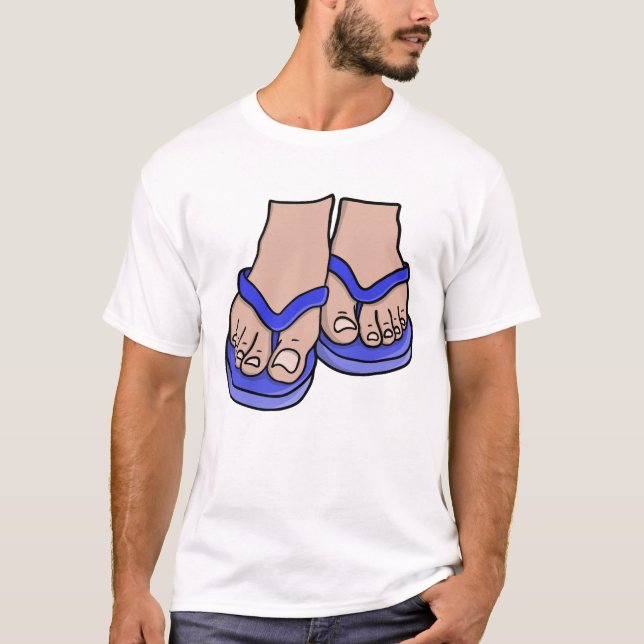 Camiseta Pés de Chinelo Azul (Frente)