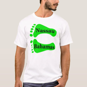 Camiseta Pés desencapados de Nassau Bahamas