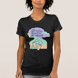 Camiseta Pés na trilha, cabeça nas nuvens Cotação de Caminh