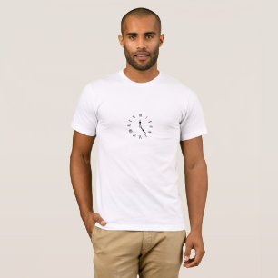 Camiseta pesada com logotipo de relógio
