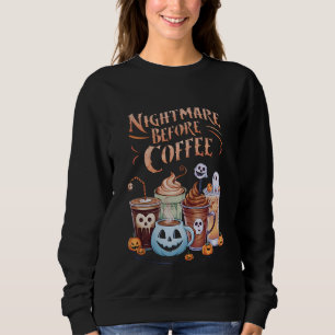 Camiseta Pesadelo Antes do Café Pumpkin Spice Halloween