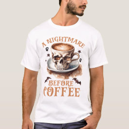 Camiseta Pesadelo Bonito Antes do Coffee Halloween