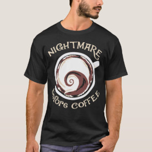Camiseta Pesadelos antes do café, gracinha de café
