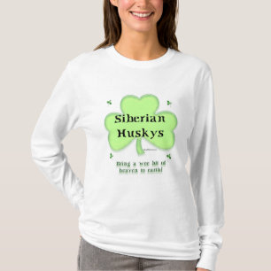Camiseta Pesado Siberiano Husky; Ruas Roucos. Dia de Patric