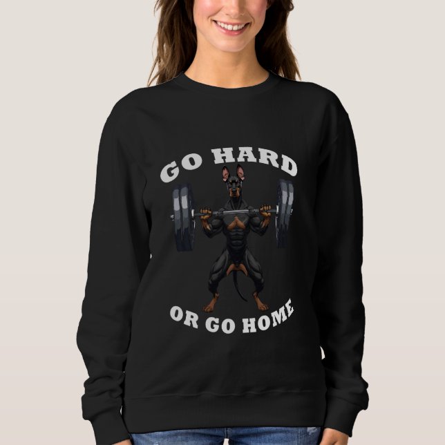 Camiseta Pesagem De Bomba Levantando Doberman Pinscher Engr (Frente)
