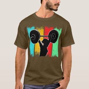 Camiseta Pesar Mulheres Vintage Força Esportiva Peso