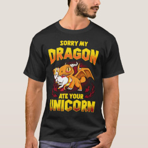 Camiseta Pesaroso meu dragão comeu seu unicórnio