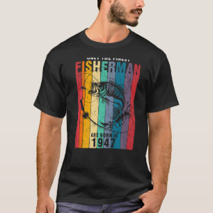 Camiseta Pesca 1947 75º aniversário 96 anos Pescador
