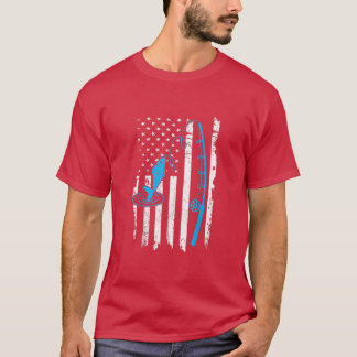 Camiseta Pesca Americana Bandeira do Arco Pescador Us 13